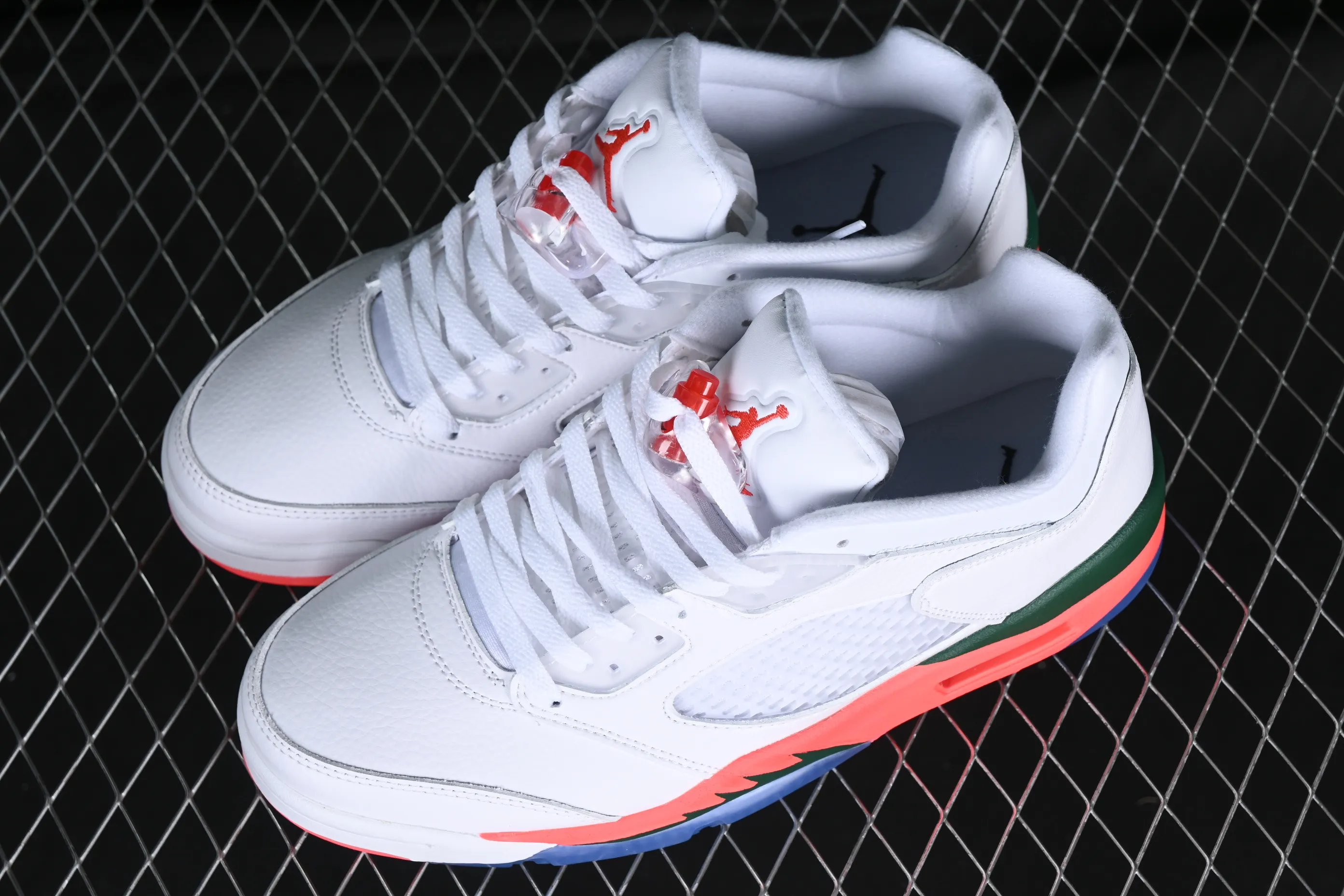 All categories Air Jordan Jordan series basketball shoes Air Jordan 5 Z version Air Jordan Retro Low AJ5 Joe 5 Knicks white blue orange low-top basketball shoes FQ1316-018